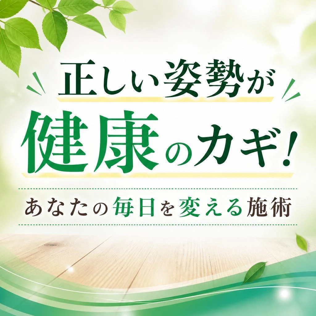 正しい姿勢が健康のカギ！あなたの毎日を変える施術
