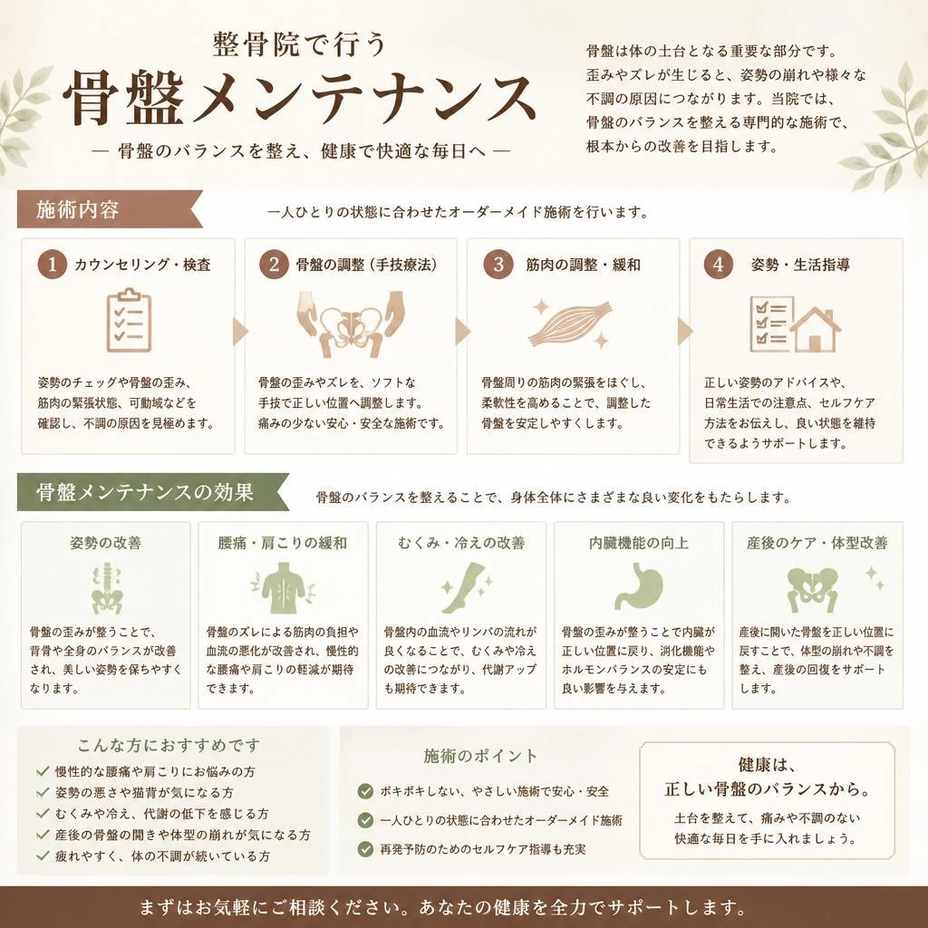 2. 骨盤メンテナンスとは？