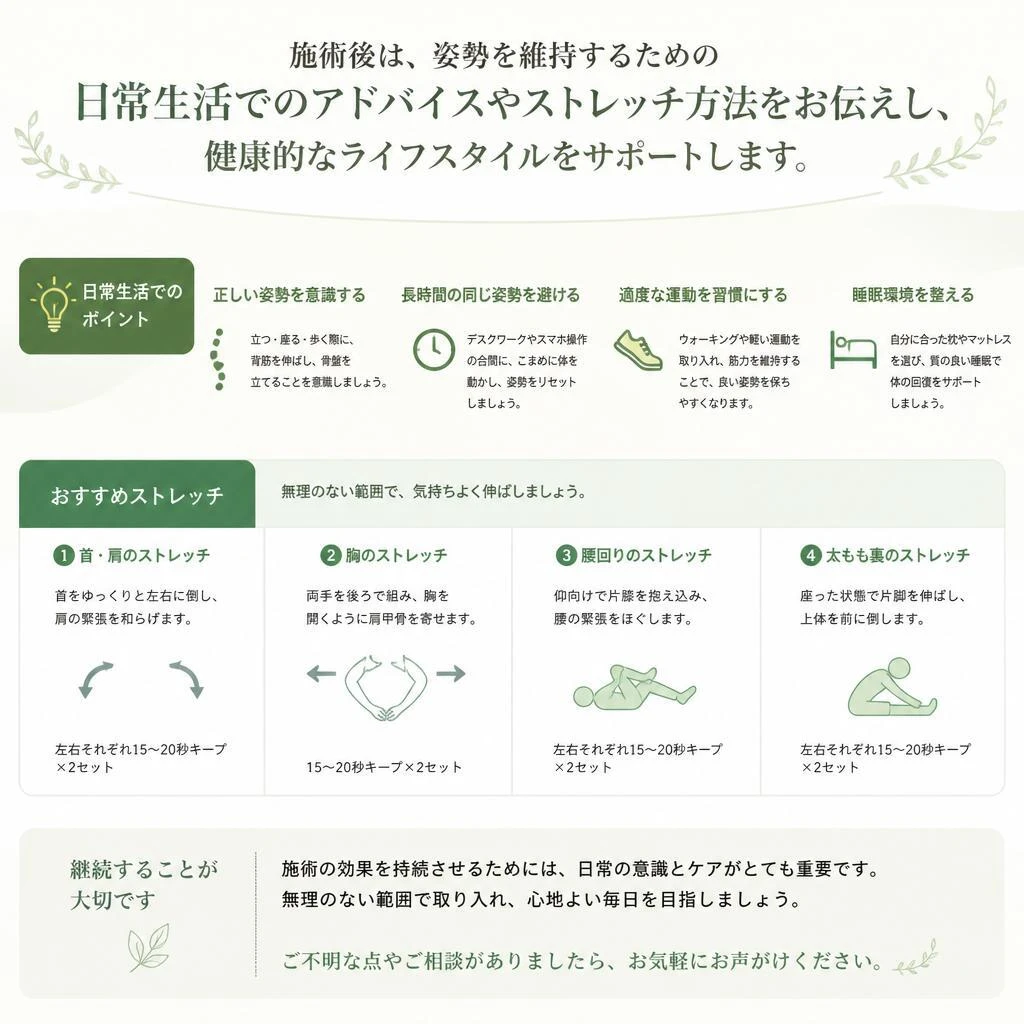 5. 施術後のアドバイス