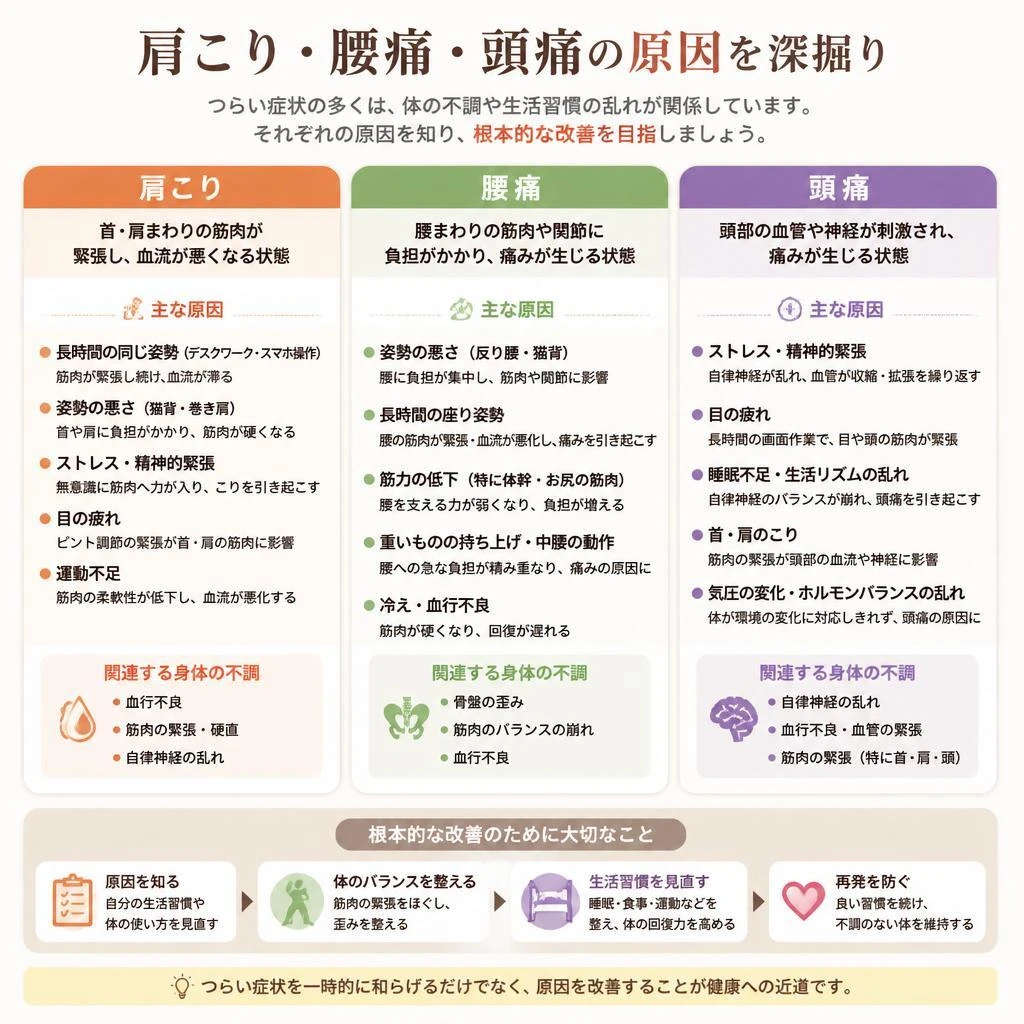 辛い症状の原因