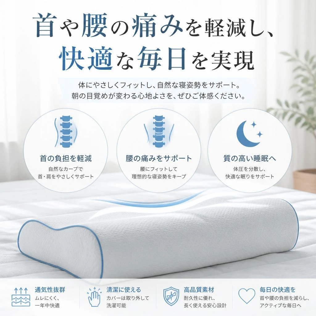首や腰の痛みを軽減し、快適な毎日を実現