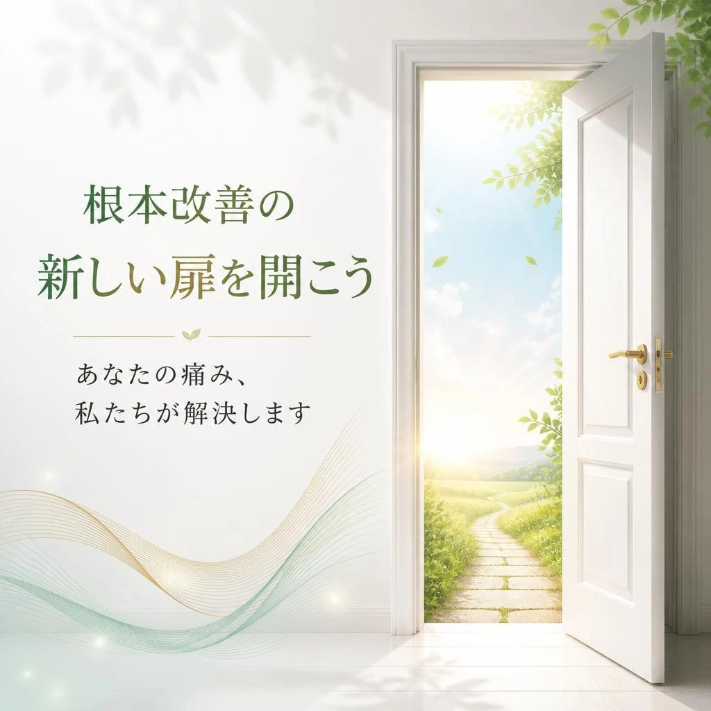 根本改善の新しい扉を開こう - あなたの痛み、私たちが解決します