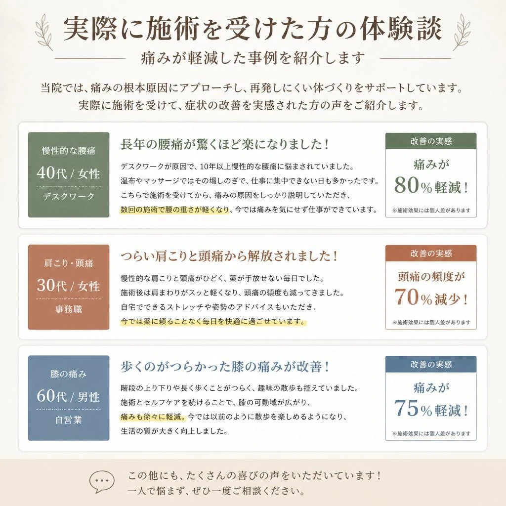 体験者の声