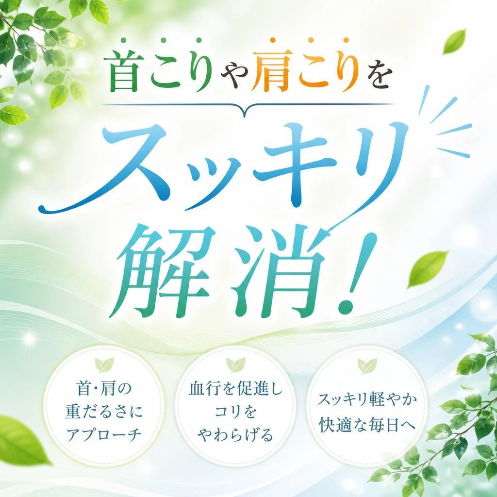 首こりや肩こりをスッキリ解消！