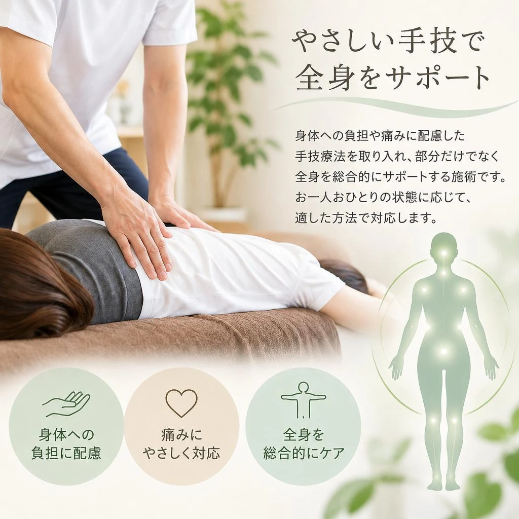 手技療法で全身をやさしくリフレッシュ